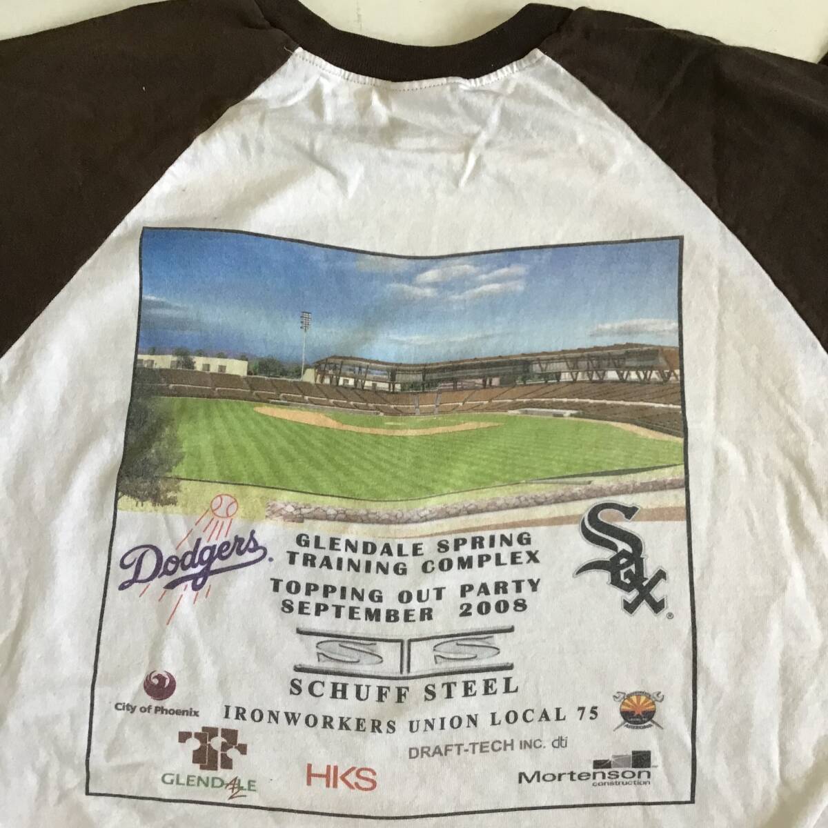 《 H 835》anvil 五分丈Tシャツ Dodgers Sox ベースボール 野球 2X トップス 1円スタート アメリカ古着 古着卸_画像1