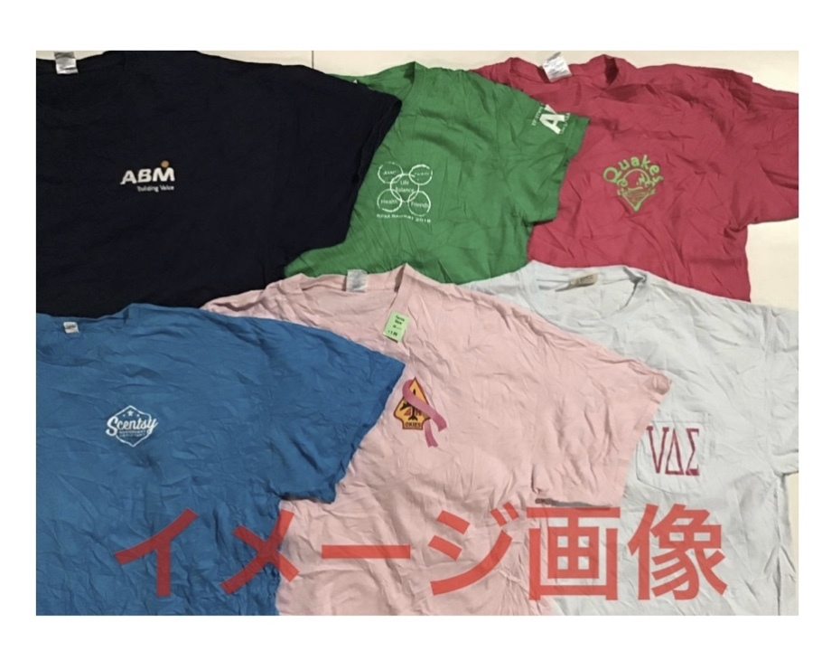 【Tウエス2】TシャツB品50㎏ベール　アメリカ古着USA古着卸　リメイク商材染物　ぼろ布　板金塗装油拭き　格安　仕入れ　掃除　雑巾_画像3