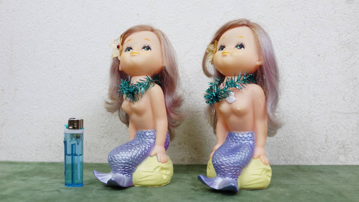 人魚 　ソフビ人形　 2体　 常磐ハワイアンセンター　 日本製　　激レア　昭和レトロ　　マーメイド　　MADE IN JAPAN_商品説明に画像があります。