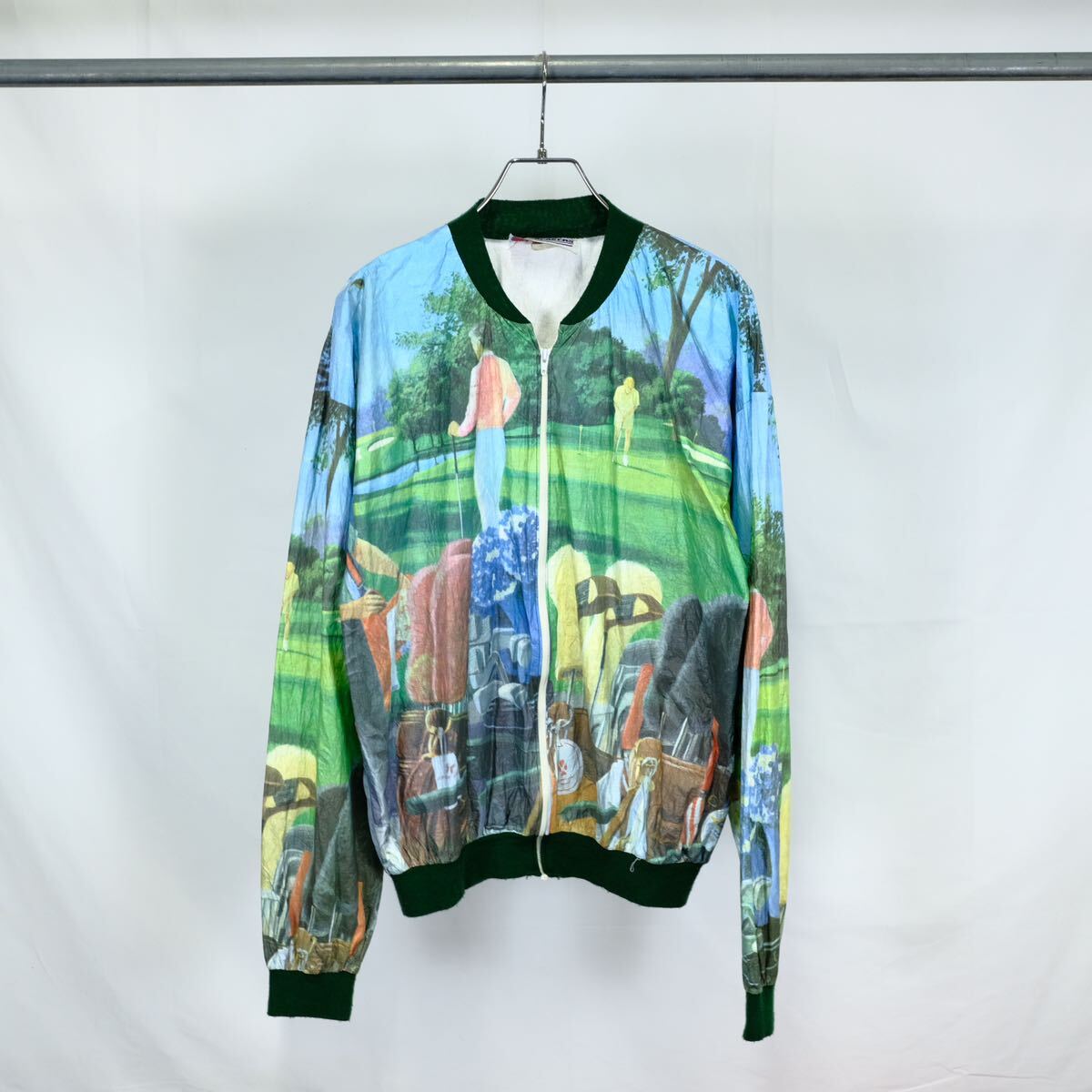 1980〜90s】ビンテージ 総柄 ペーパージャケット USA製 アート 1980〜90s】ビンテージ 総柄 ペーパージャケット USA製 アート
