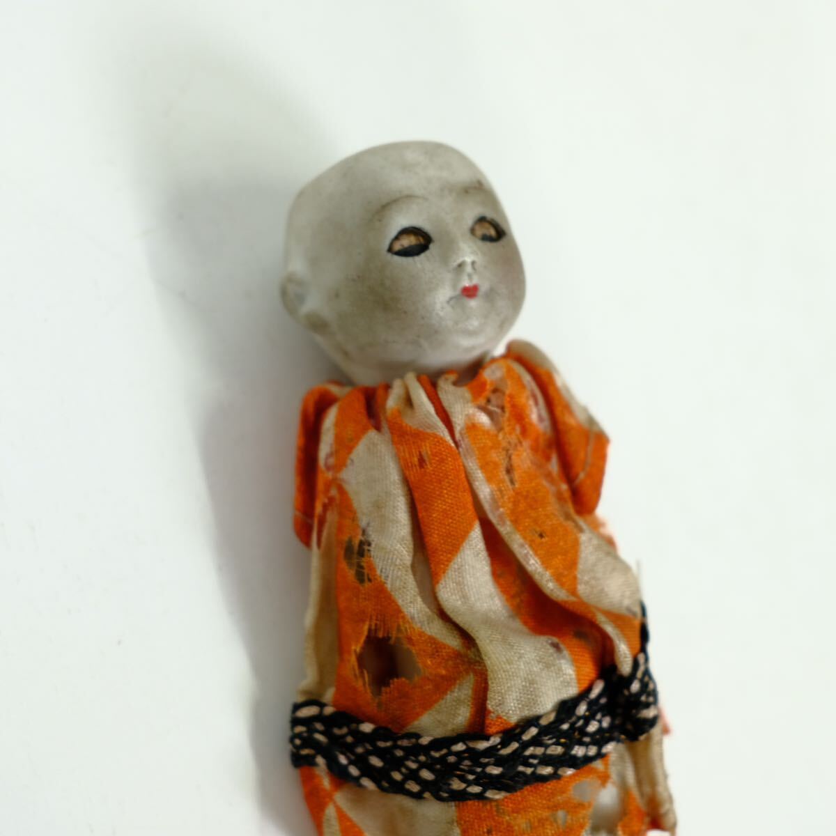 アンティーク　陶器人形　土　ハンドメイド　子供　昭和レトロ　ビンテージ　古道具　ドール 女の子 西洋人形 置物 戦前 ビスクドール