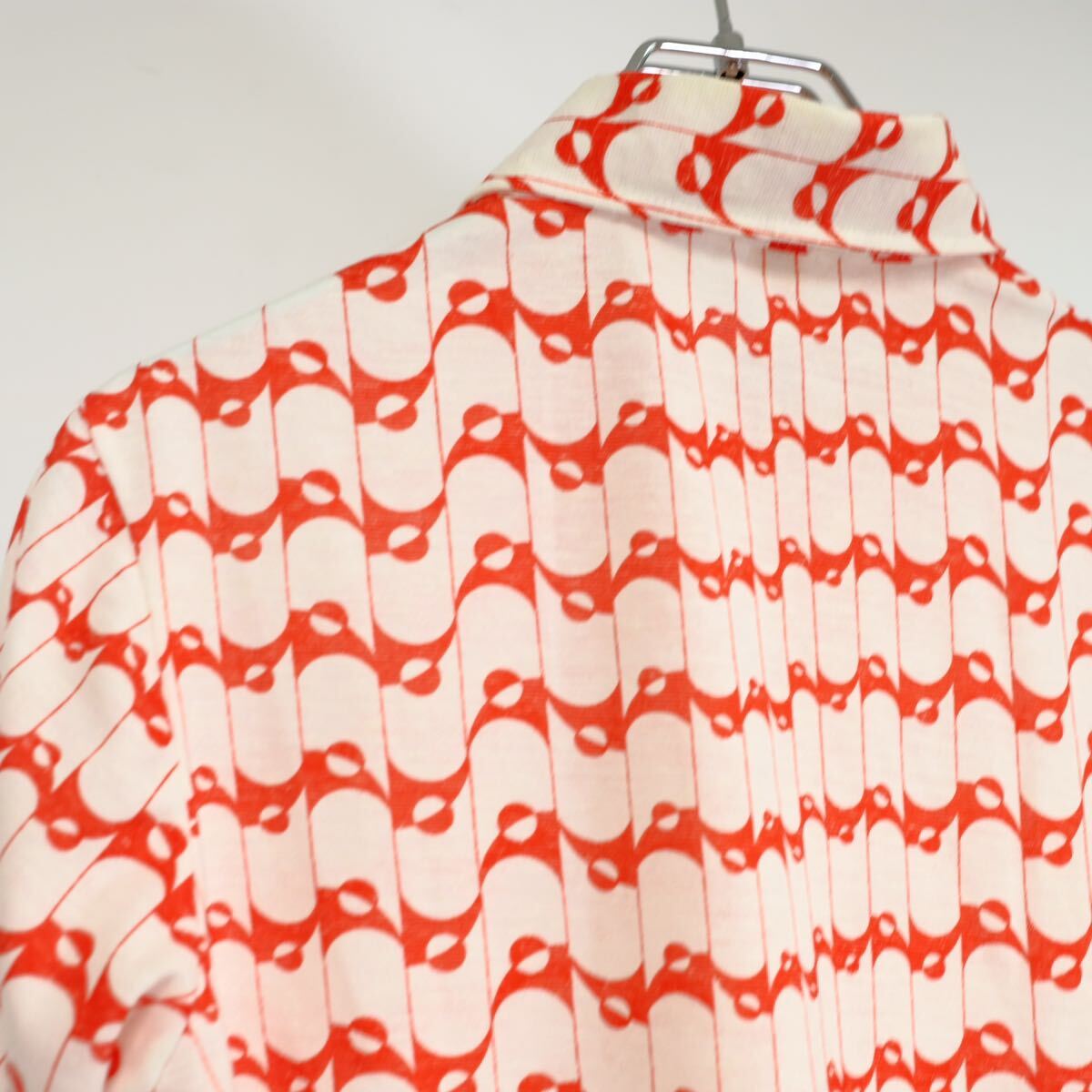 フランス　1970s ビンテージ　総柄半袖シャツ　レア　アート　デザイン　古着屋　海外仕入れ　ユーロ　ヴィンテージ 