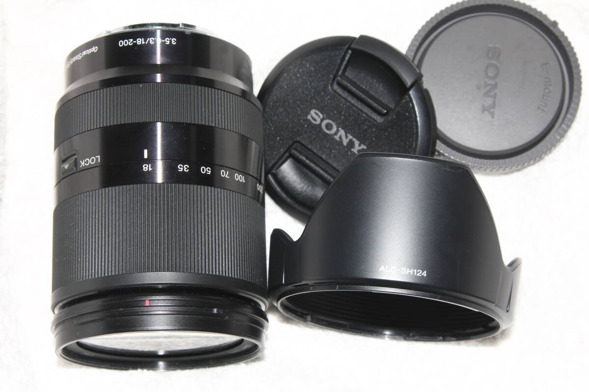ソニー SONY E 18-200mm F3.5-6.3 OSS LE ブラック (SEL18200LE) 元箱・フード・説明書付 美品_画像2