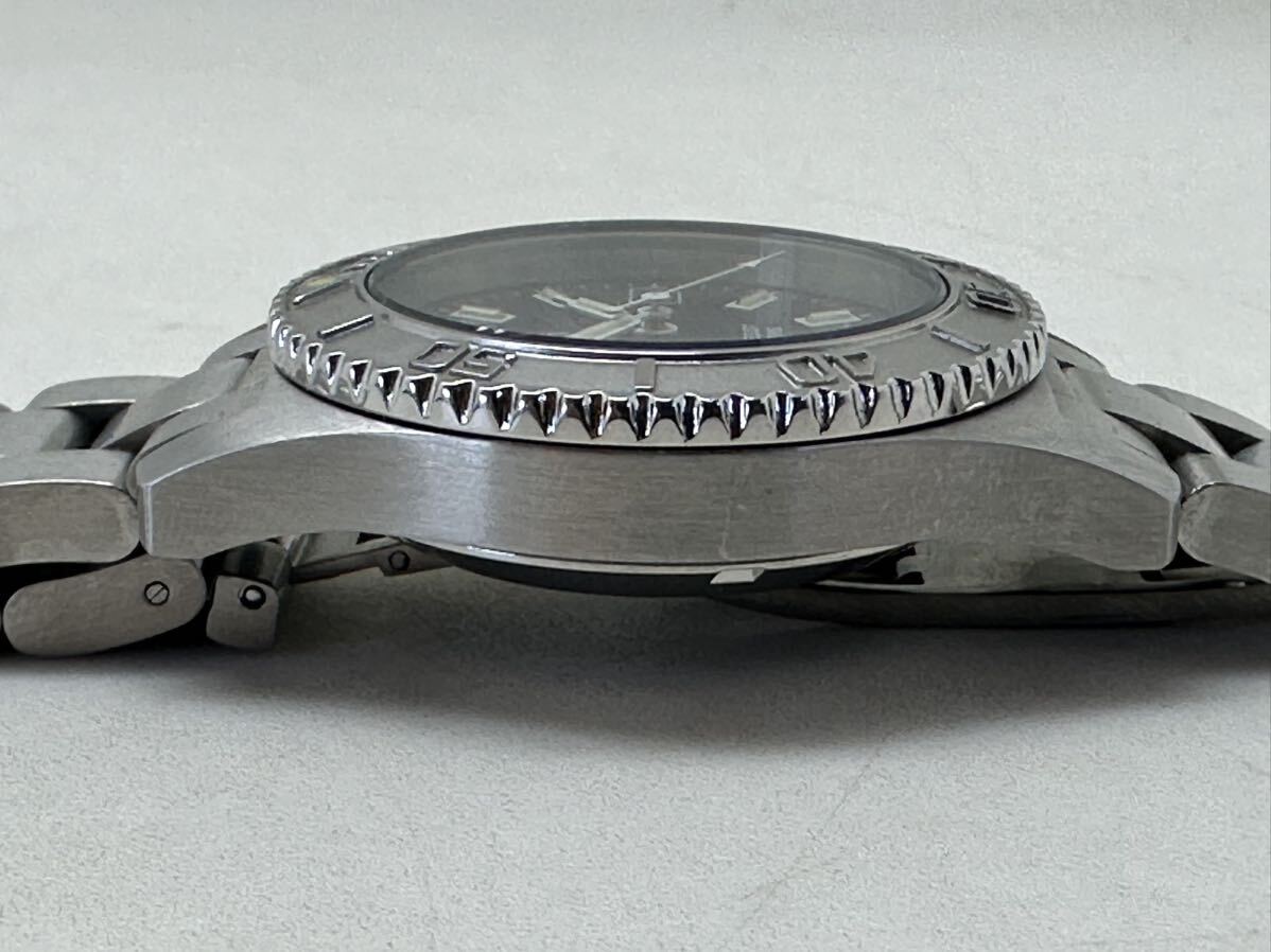 LUMINOX ルミノックス クォーツ腕時計 1580 青紫文字盤 シルバーカラーケース 電池切れのため不動_画像7