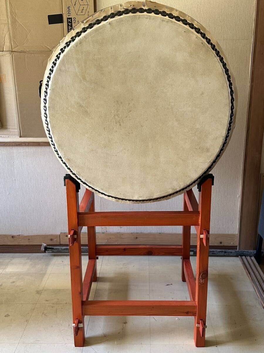 [ Fukuoka город Hakata район .. лот * прямой самовывоз ограничение ] японский барабан калибр диаметр примерно 66cm шт. приложен 1 иен старт!!