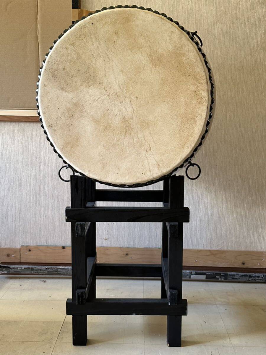 [ Fukuoka город Hakata район .. лот * прямой самовывоз ограничение ] японский барабан калибр диаметр примерно 49cm шт. приложен 1 иен старт!!