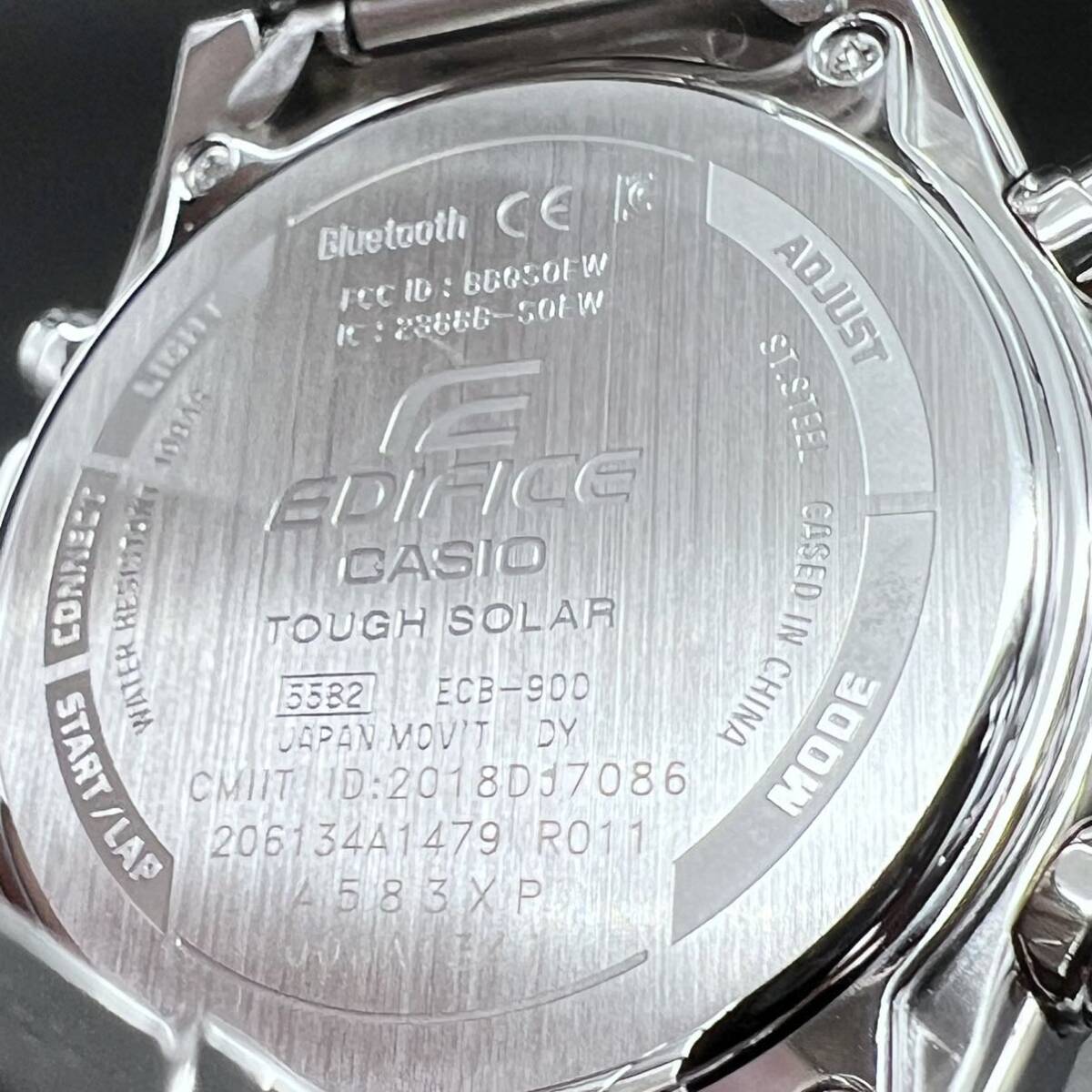 未使用 CASIO カシオ EDIFICE エディフィス ECB-900 SMARTPHONE LINK クロノグラフ ソーラー 腕時計 Bluetooth g5-24_画像7