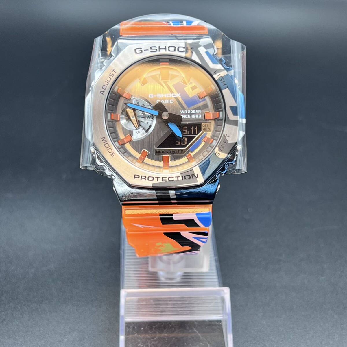 未使用 G-SHOCK カシオ CASIO 腕時計 GM-2100SS-1AJR クォーツ 稼働品 デシアナ オレンジ g5-67_画像1