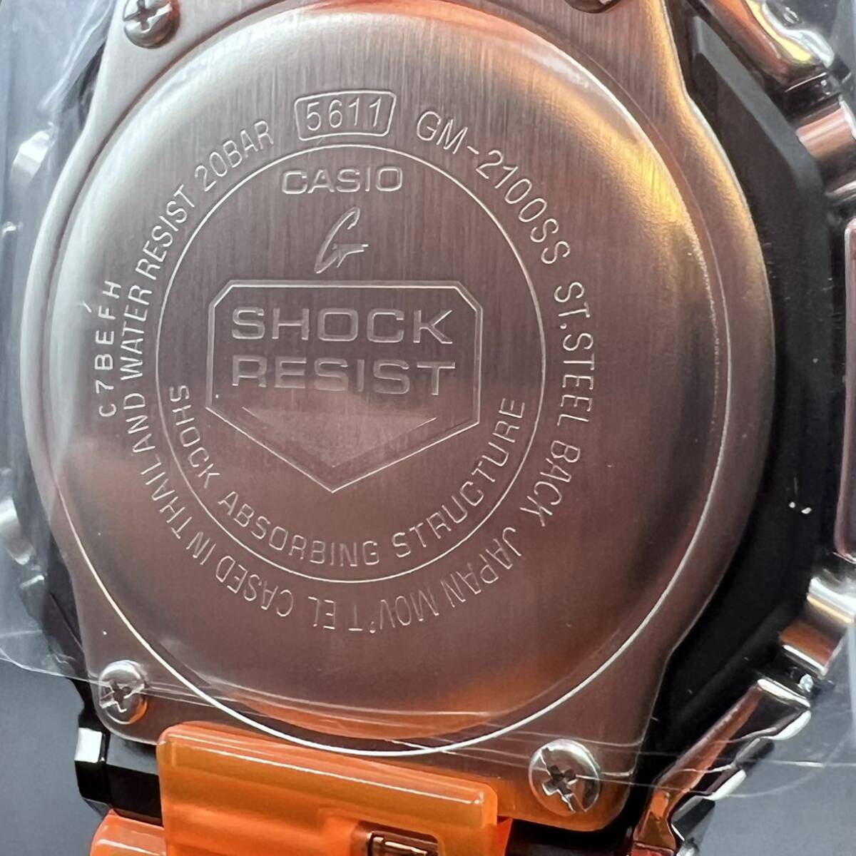 未使用 G-SHOCK カシオ CASIO 腕時計 GM-2100SS-1AJR クォーツ 稼働品 デシアナ オレンジ g5-67_画像7