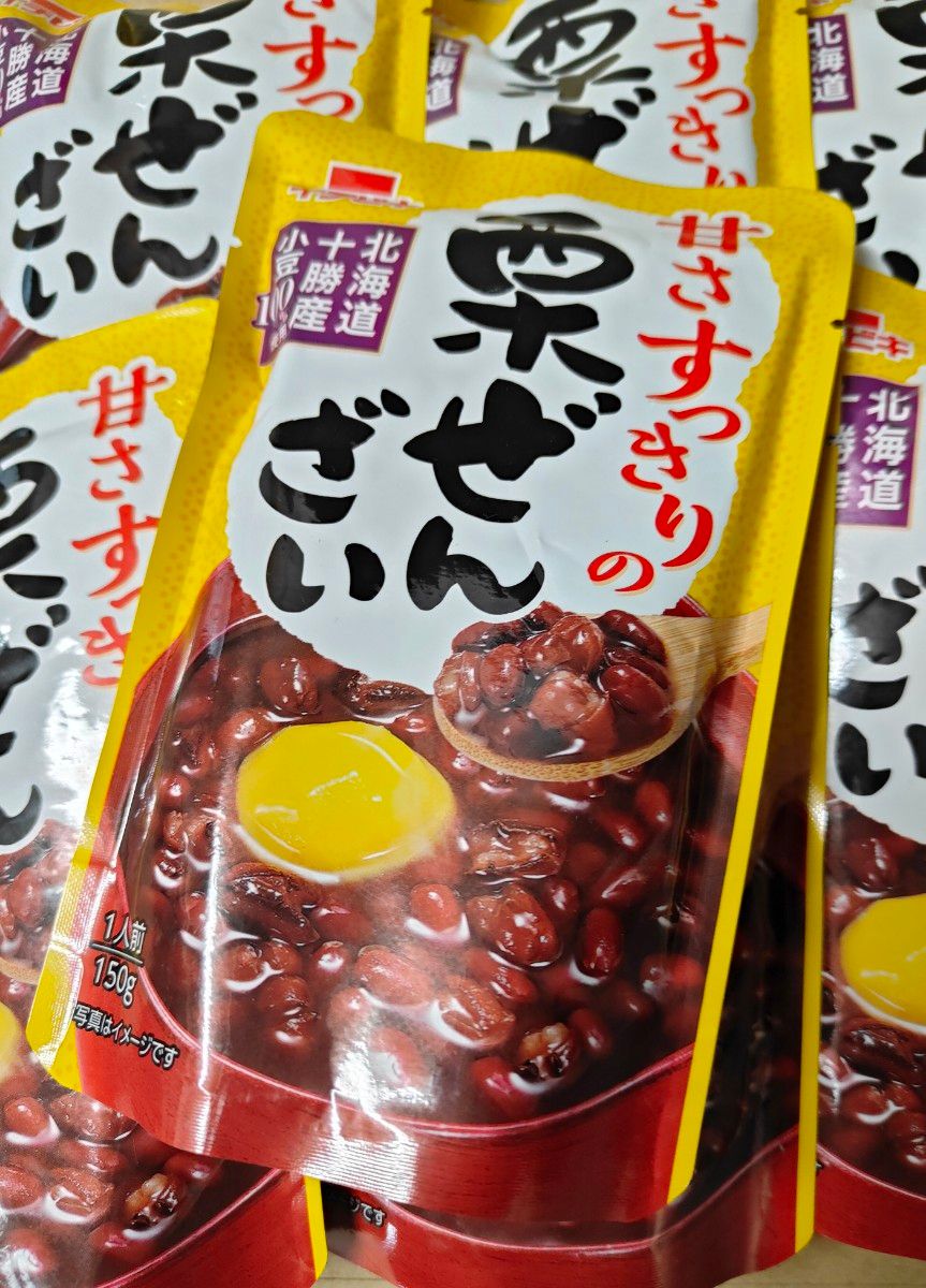 ★　栗ぜんざい　８袋セット　★　北海道十勝産小豆100％使用　イチビキ　おしるこ