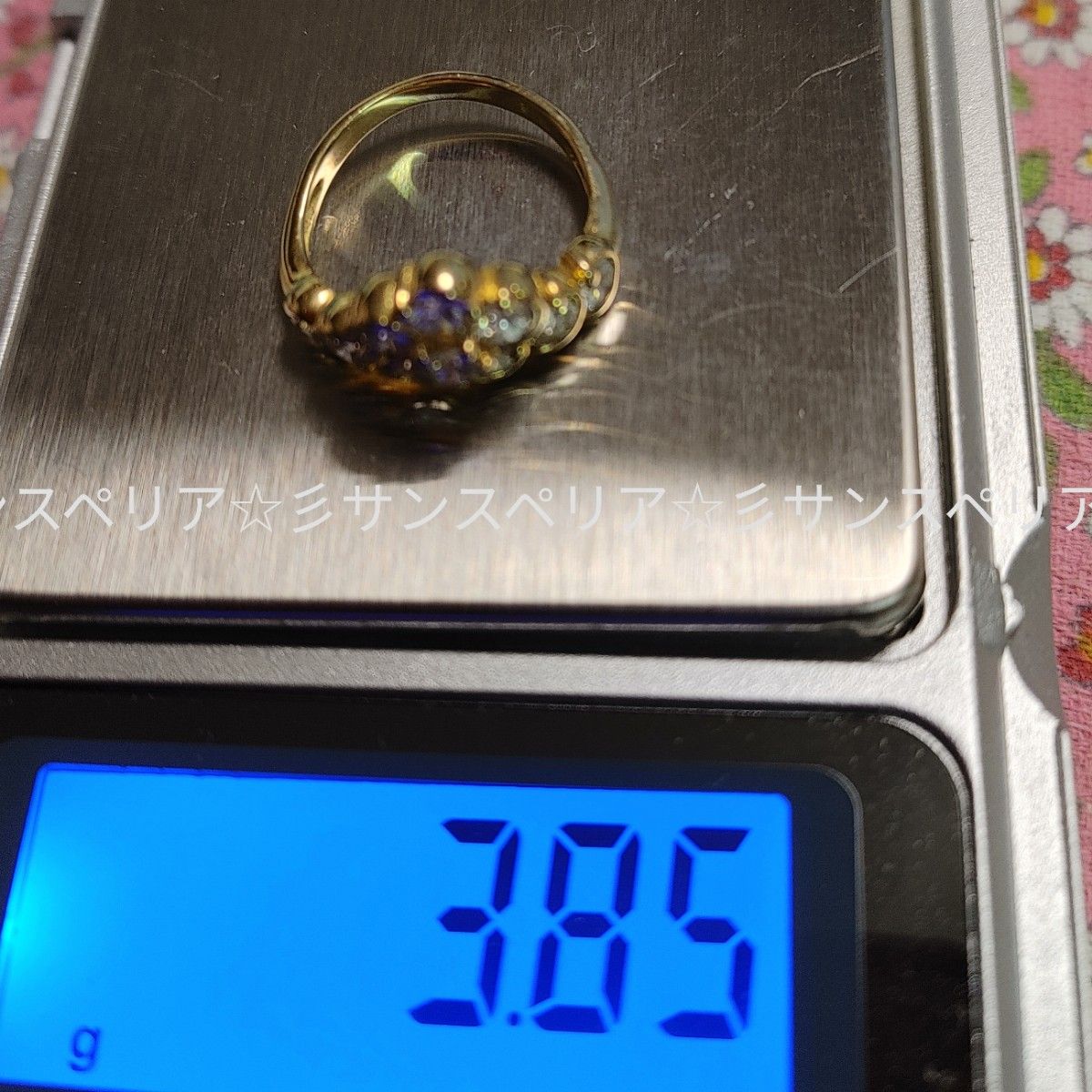 K18 ダイヤモンド1.00ct緩やかなＶ字のフラワーリング
