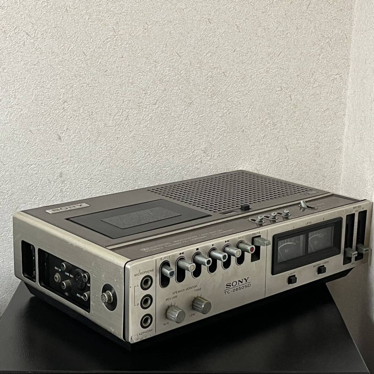 SONY STEREO CASSETTE-CORDER TC-2850 SD DOLBY SYSTEM SERVO CONTROL/AUTO SHUT OFF ソニー カセットデンスケ テープレコーダー ジャンク_画像8