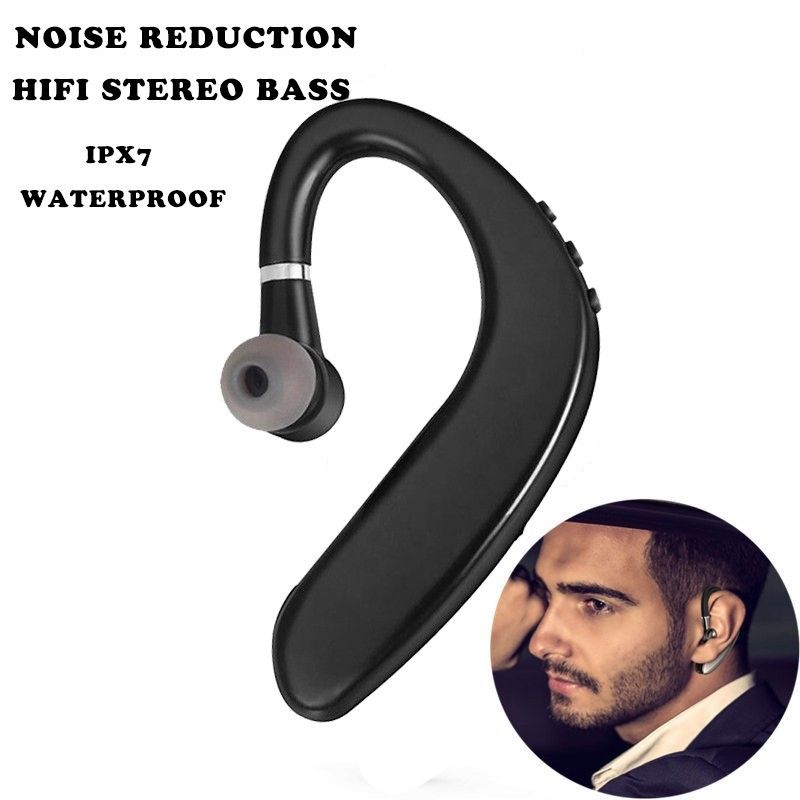 ワイヤレスイヤホン Bluetooth5.0 ハンズフリー 防水 耳掛けブラック