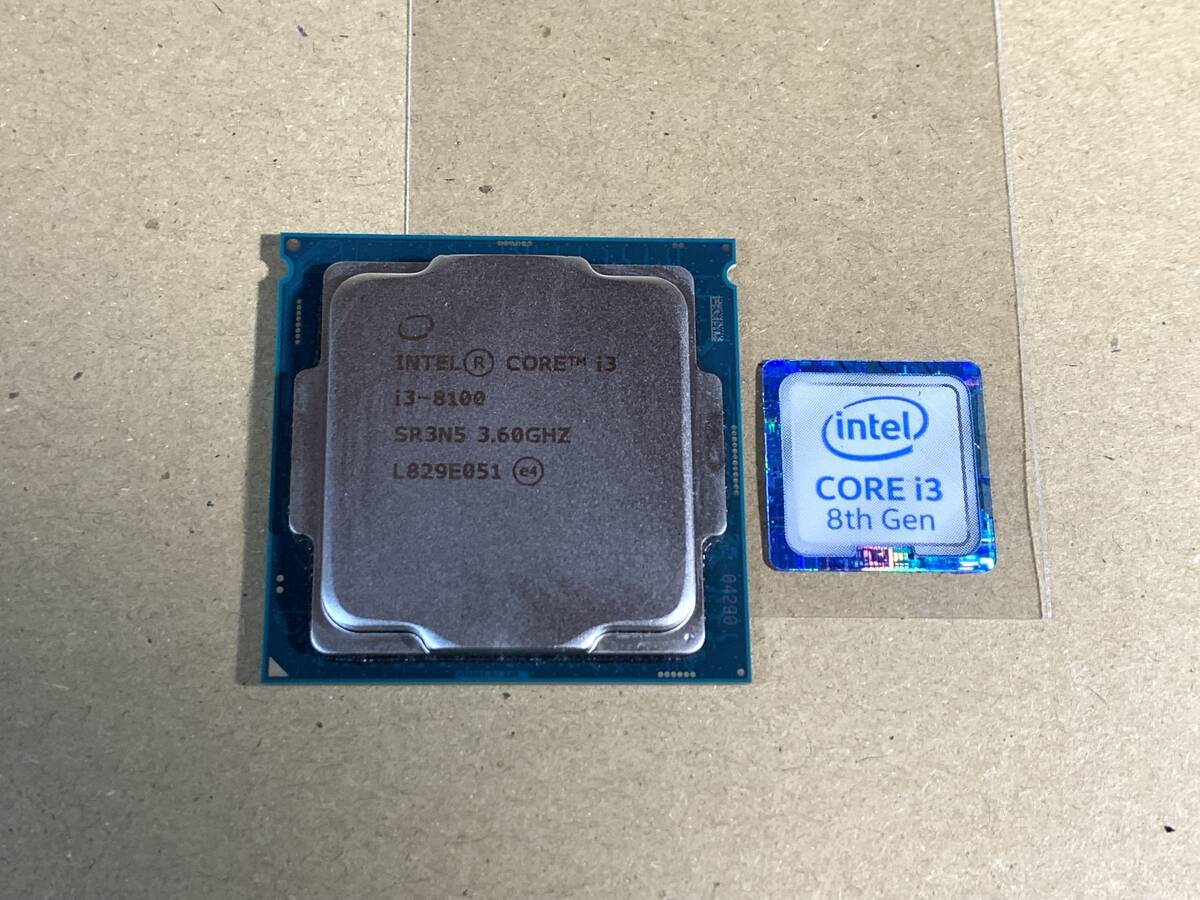 ★Intel Core i3-8100 3.60GHz SR3N5 LGA1151 第8世代 良品美品 インテル★送185ok★_画像1