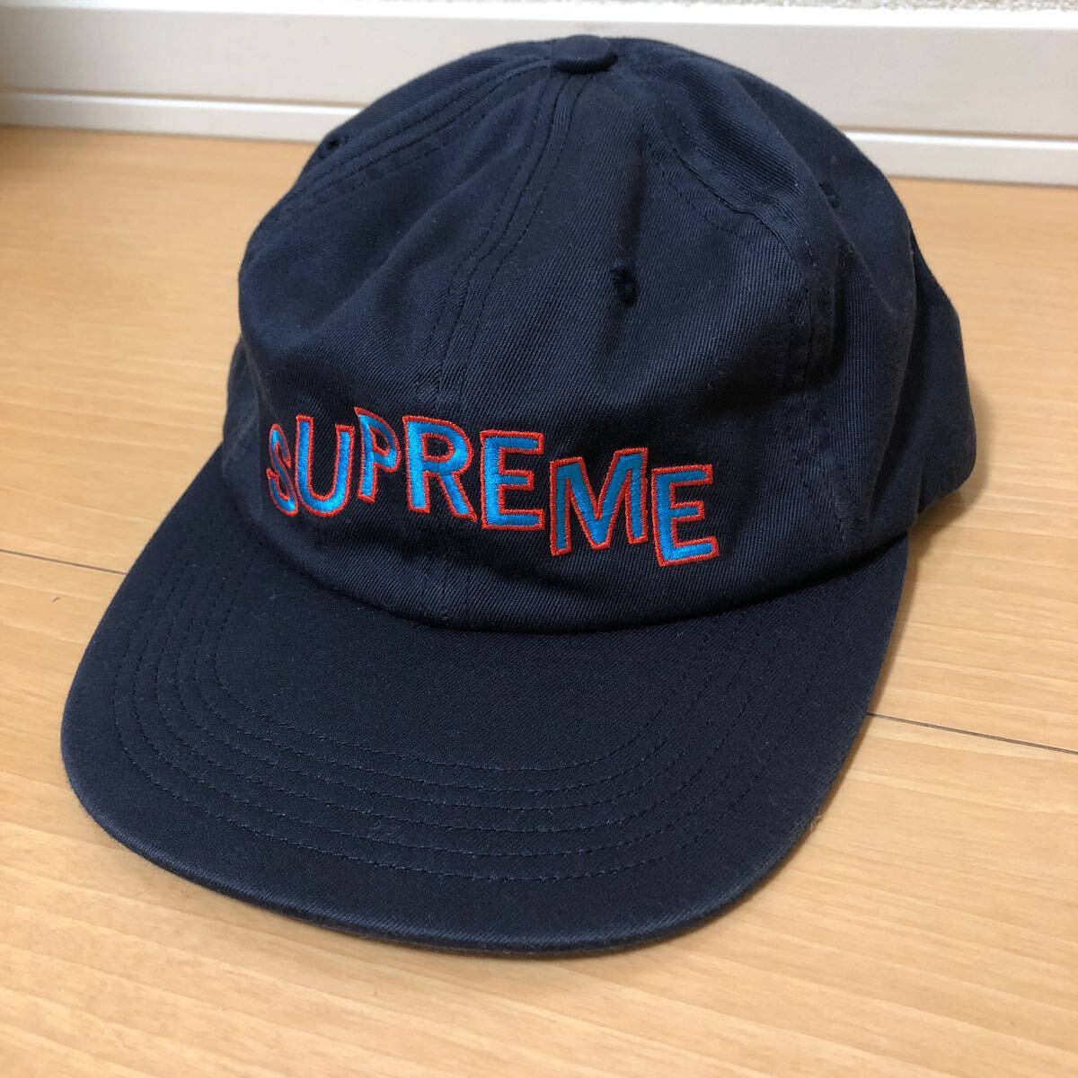 Supreme 17FW Stepped Arc 6-Panel Cap シュプリーム アークロゴ パネルキャップ ネイビー_画像2