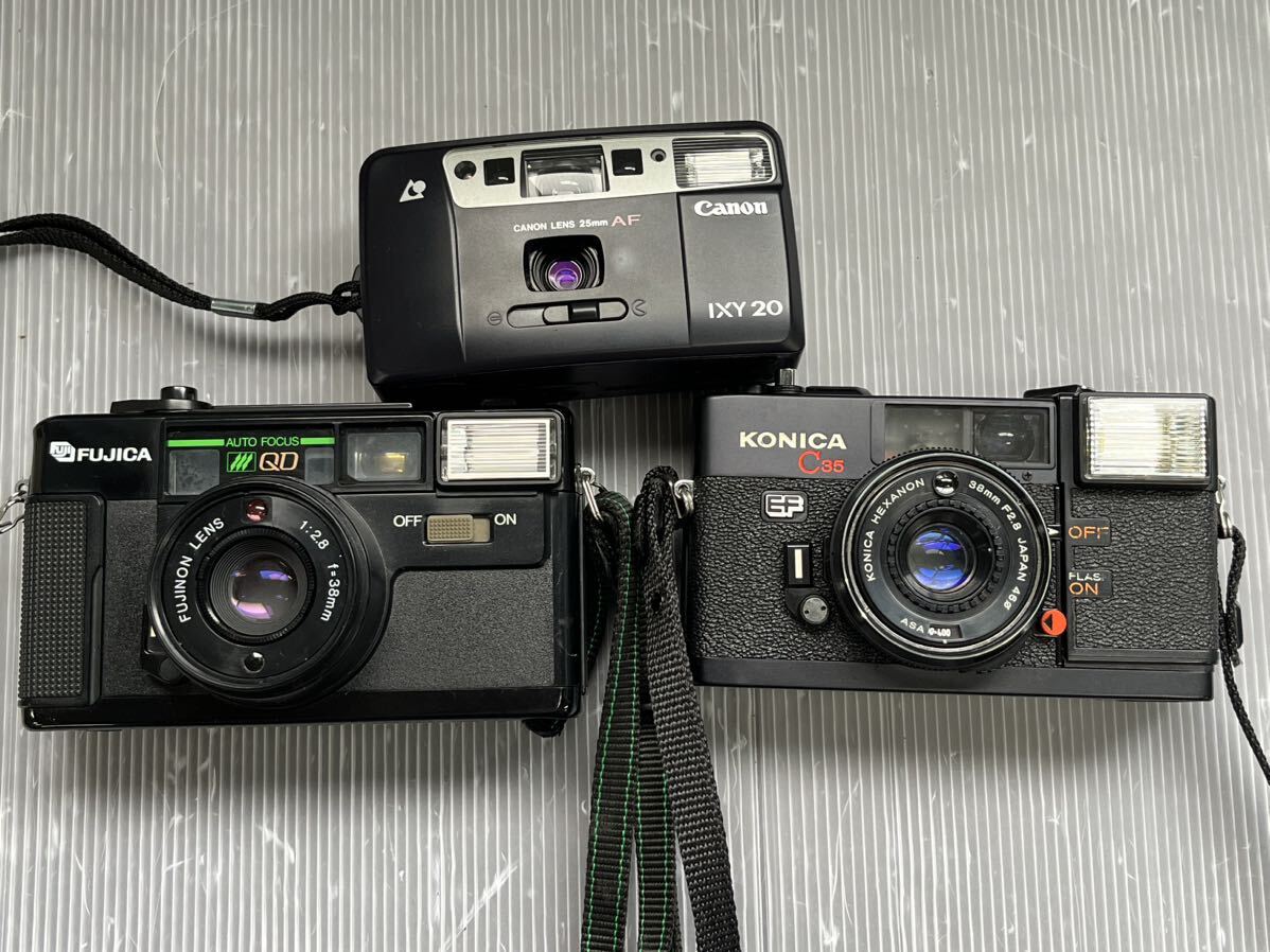 ジャンク品 フィルムカメラ 9点 まとめ売り Canon OLYMPUS FUJICA KONICA YASHICA の画像2