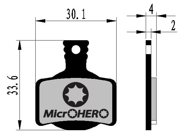 【即納】MicrOHERO製 マグラ MAGURA　MTB　MTシリーズ用 type 7.1互換 ディスクブレーキ　レジンパッド BP-R042_画像4