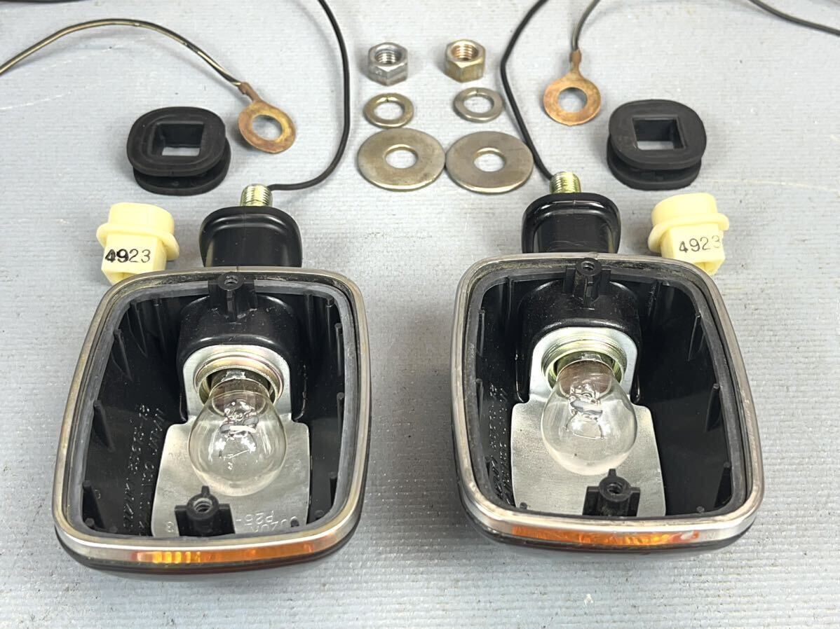スズキ GSX750E リア ウインカー ターンシグナル ランプ アツシ ブラケット 左右 セット 純正部品 当時物 中古品 GSX750E-2 ベコ GSX1100E_画像4