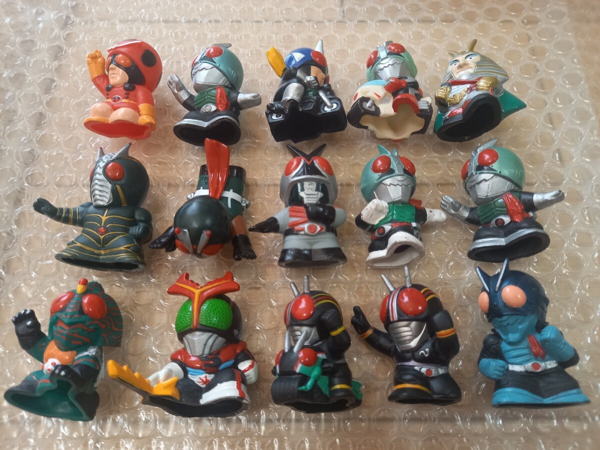  Showa era Kamen Rider Kids -ply . less special set figure sofvi finger doll mascot Kamen Rider club Shokugan gashapon HG period thing at that time goods 