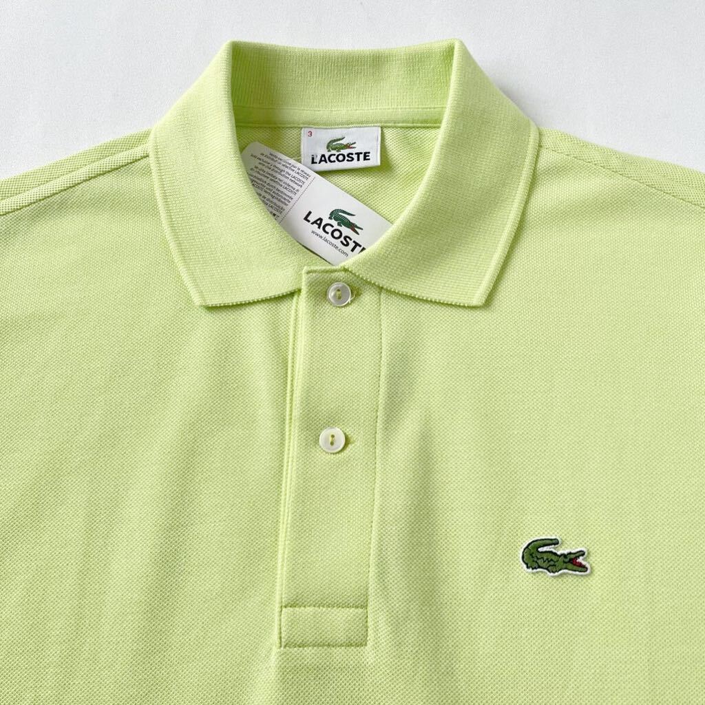 (新品) ラコステ LACOSTE ポロシャツ 3 (M) グリーン L1212 半袖 シャツ の画像10