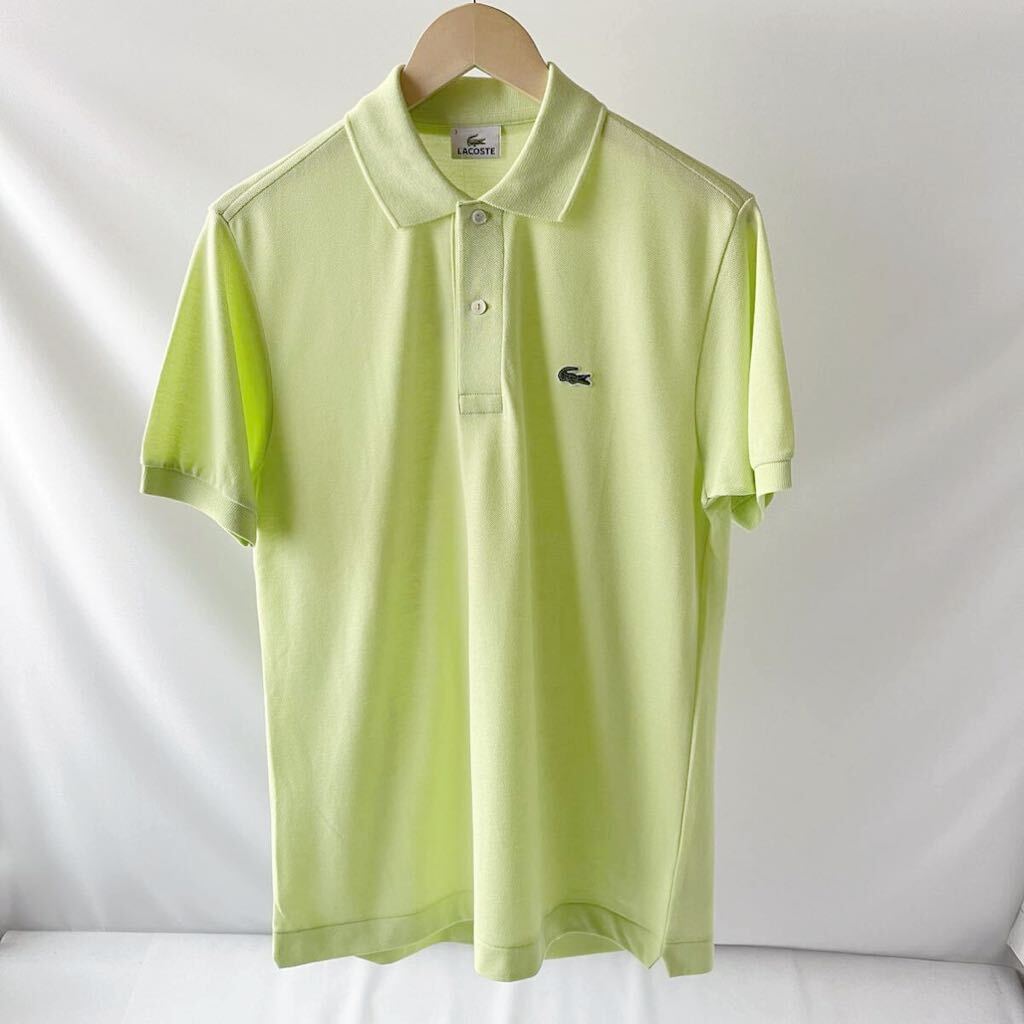 (新品) ラコステ LACOSTE ポロシャツ 3 (M) グリーン L1212 半袖 シャツ の画像3