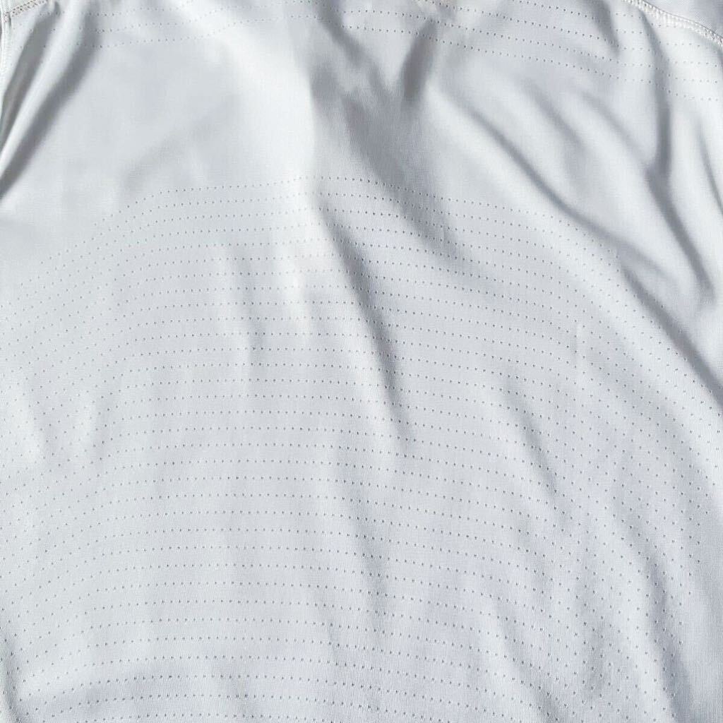 (美品) ナイキ ゴルフ NIKE GOLF FIT DRY 吸汗速乾 ポロシャツ L オフ ホワイト 半袖 シャツ _画像10
