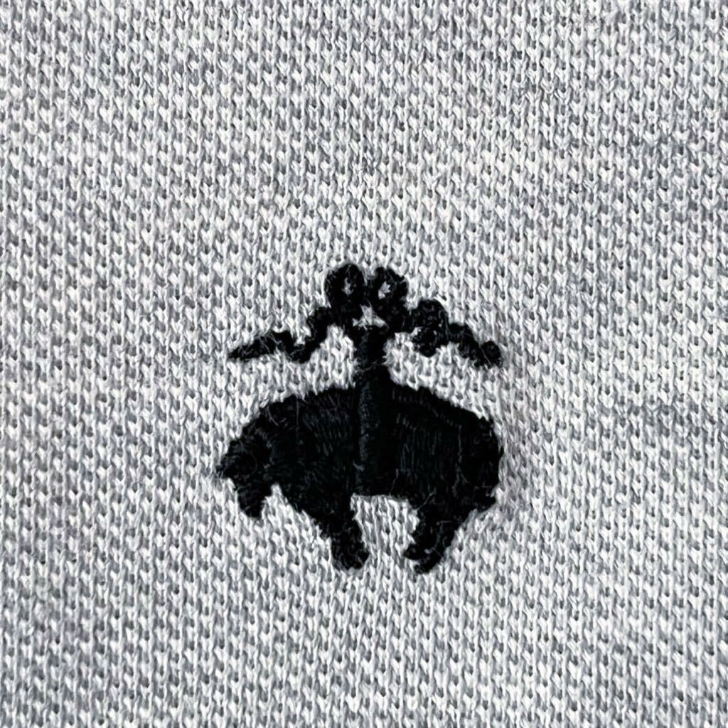 ブルックスブラザーズ BROOKS BROTHERS 半袖 ポロシャツ L (日本XL) 杢 グレー ブラック ネイビー 鹿の子 シャツ _画像3