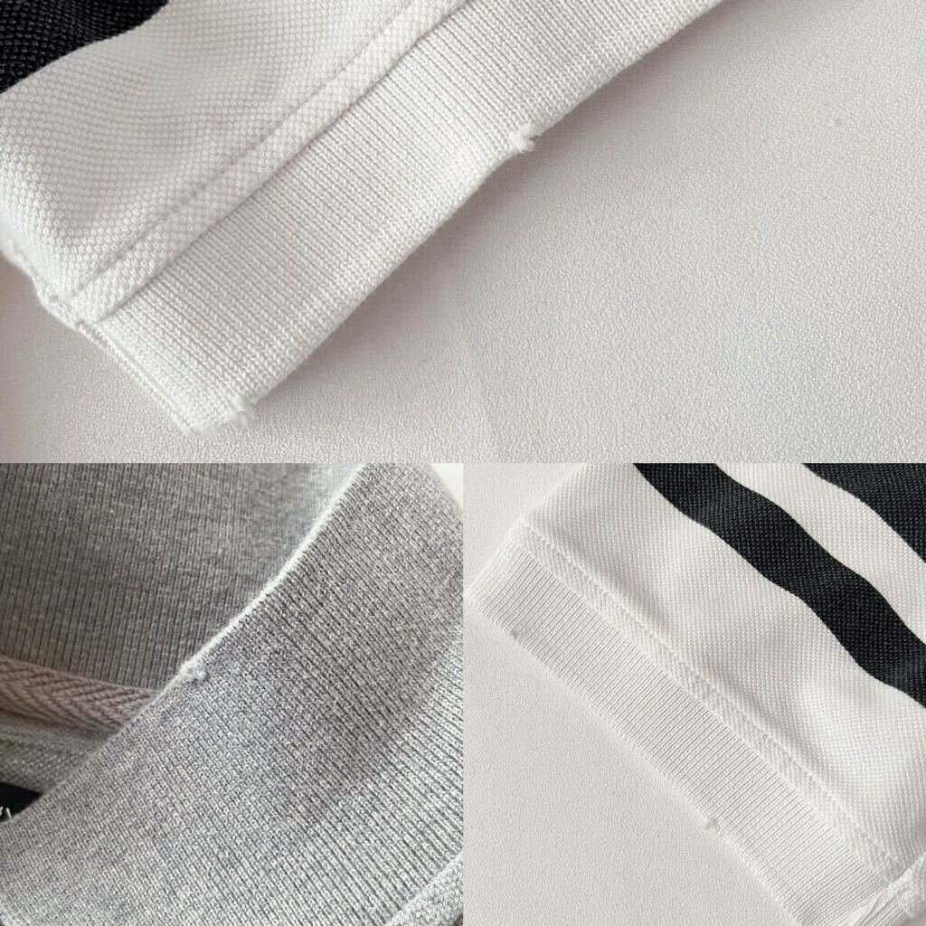  high rodogenHYDROGEN polo-shirt M gray white black damage processing short sleeves shirt 
