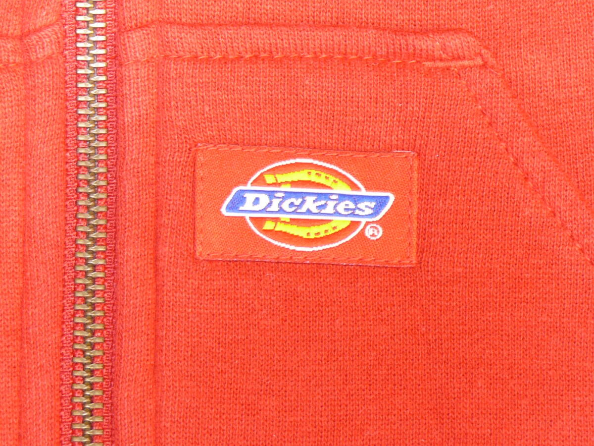 ♪ Dickies(ディッキーズ) ZipUpパーカー ◆レッド　◆SIZE：L (USサイズ) 大きめ…◆ タグ付き未使用品_◆ポケットROGOネーム！