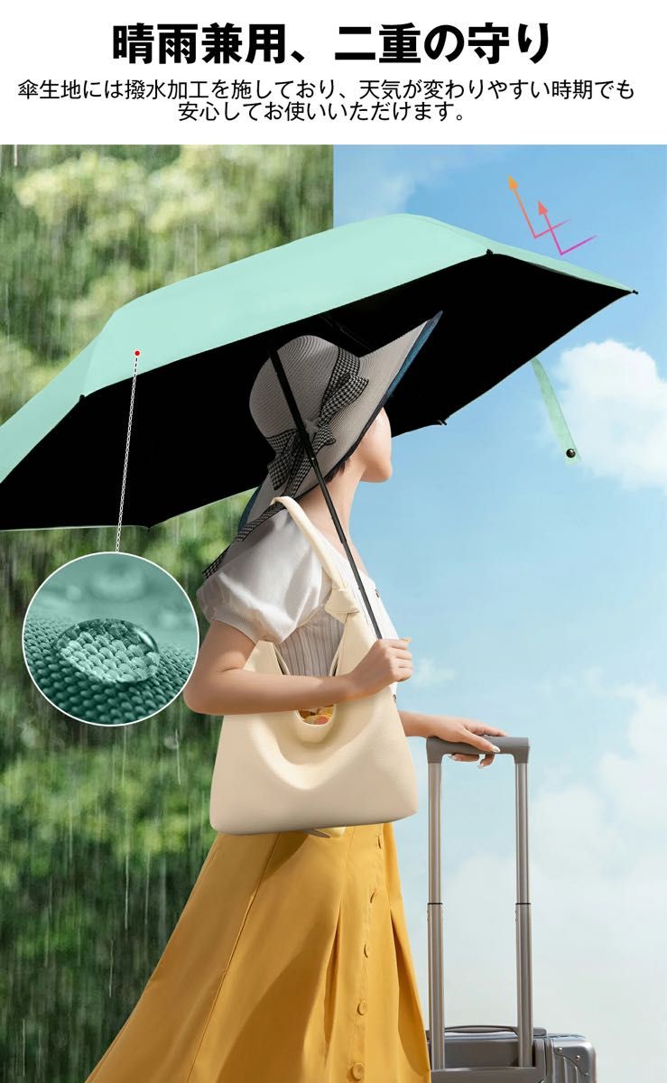 折りたたみ傘 日傘 超軽量 完全遮光 自動開閉 傘 UVカット 紫外線対策 撥水 雨傘