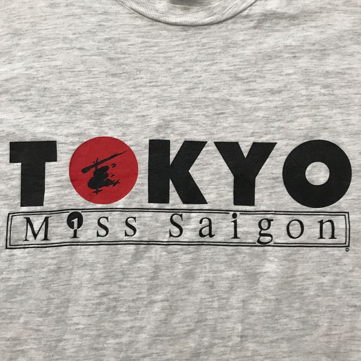 90's USA製 Miss Saigon ミス・サイゴン ミュージカル Tシャツ 92年 日本(東京)公演 ビンテージ 演劇 ヘインズ HANES BEEFY-T レミゼラブル_画像2