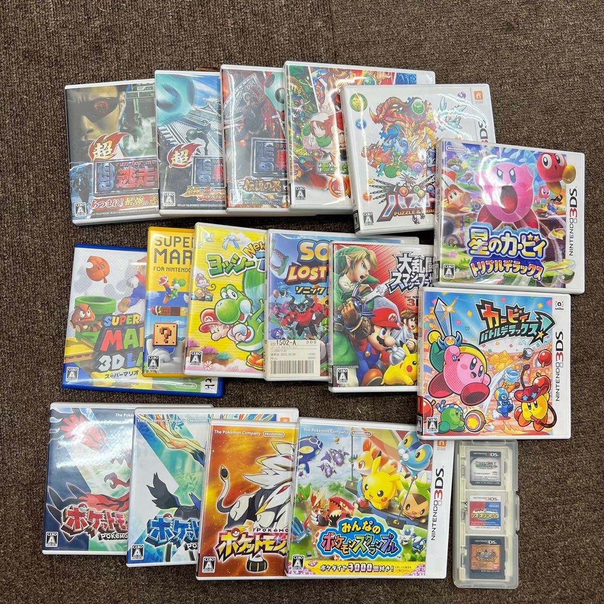 3DSカセット14点セットマリオポケモンカービー 1円スタート品〉任天堂3DS ソフト 20本セット ポケモン マリオ