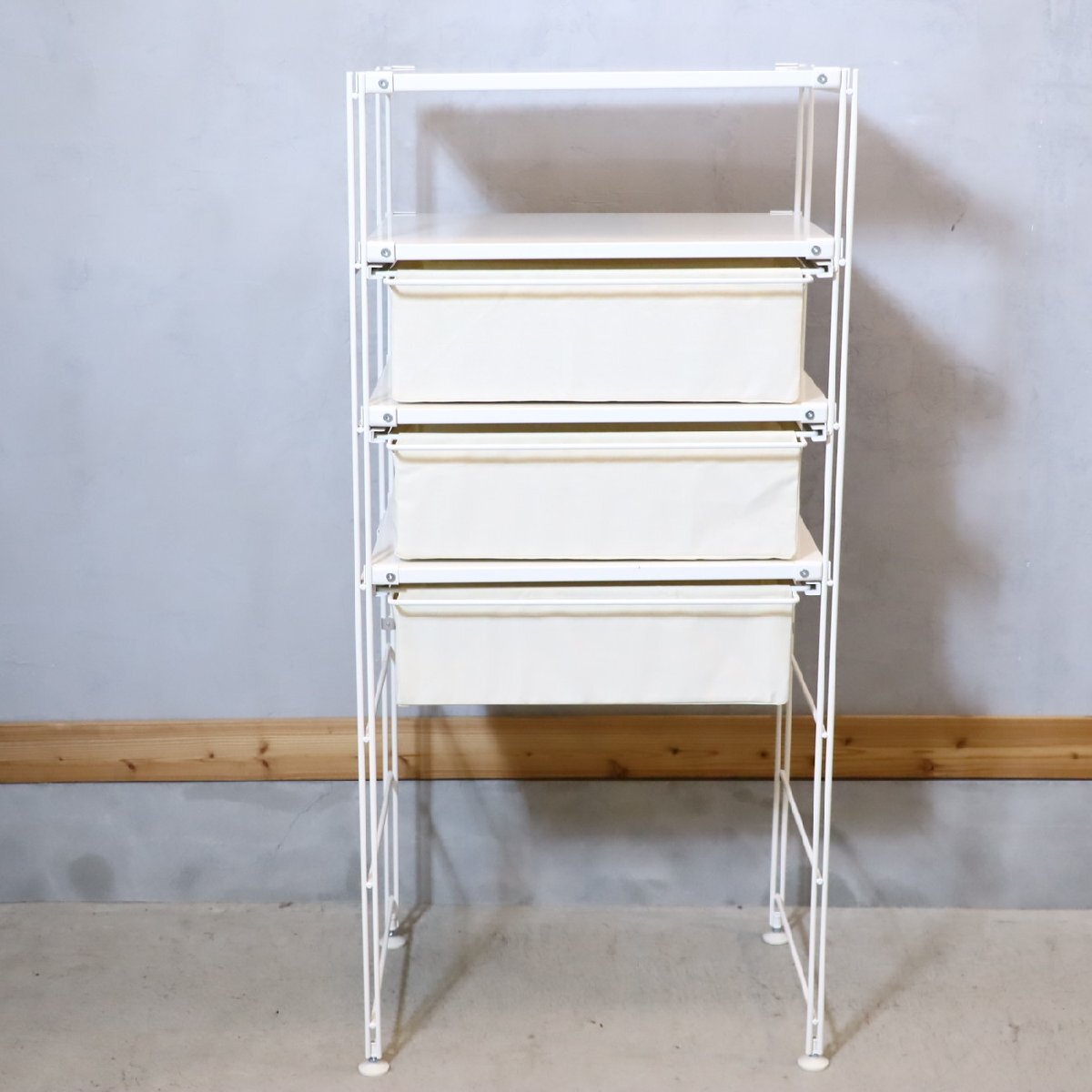  Muji Ryohin MUJI steel unit shelf drawer attaching casual simple modern in dust real industry series open rack EE133