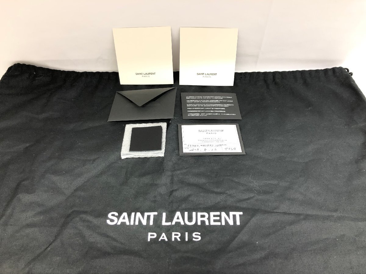 送料無料 SAINT LAURENT PARIS サンローラン パリ ハンドバッグ 332424 クラシックスモールダッフル スタッズ レザー ブラック_画像10