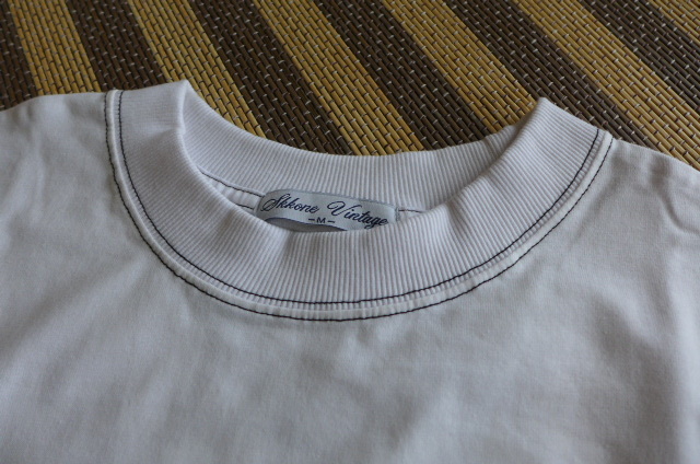 新品 送料無料 即決 Skkone Vintage 長袖 Tシャツ 配色ステッチ ポケット付き ロングTシャツ ホワイト サイズM_画像2