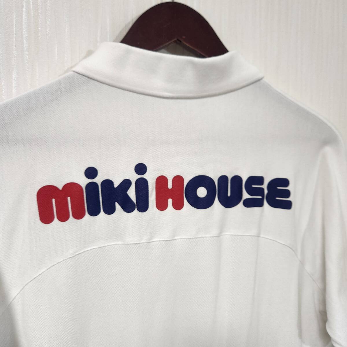 正規品 日本製 MIKI HOUSE ORIGINAL ミキハウスオリジナル ポロシャツ ロゴ刺繍 ビックロゴ メンズLサイズ_画像5