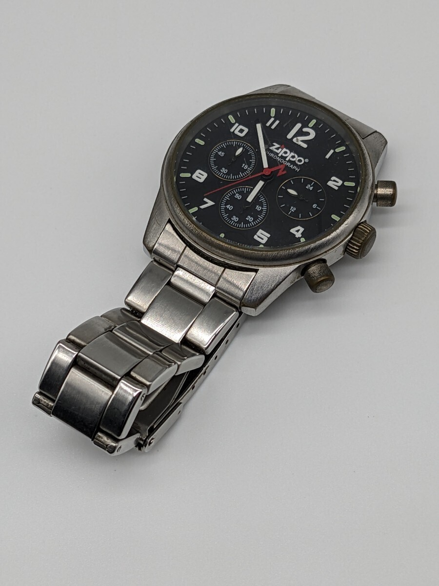 【1円～!!】Zippo ジッポ エクストラクロノセット 腕時計 2005年製の画像7