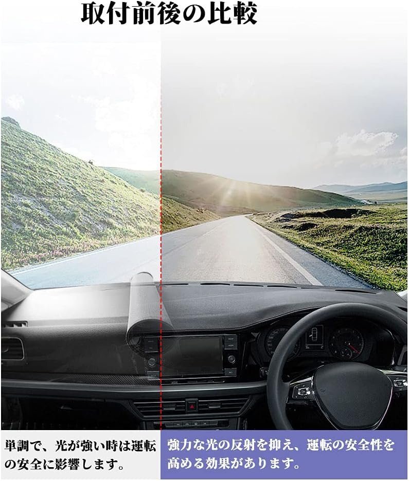 ホンダ シビック ダッシュボードマット FK7 FK8系(2017年2月~現行) シビック FC1系(2017年9月~現行) タイプR カーアクセサリー PUの素材 日_画像4