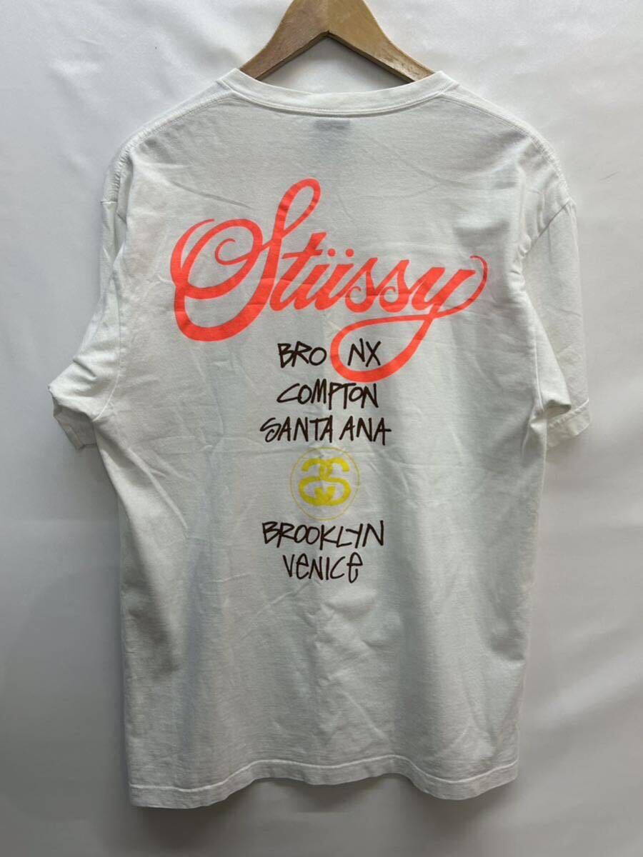 20240513【STUSSY】ステューシー Tシャツ L ワールドツアー ホワイト_画像2