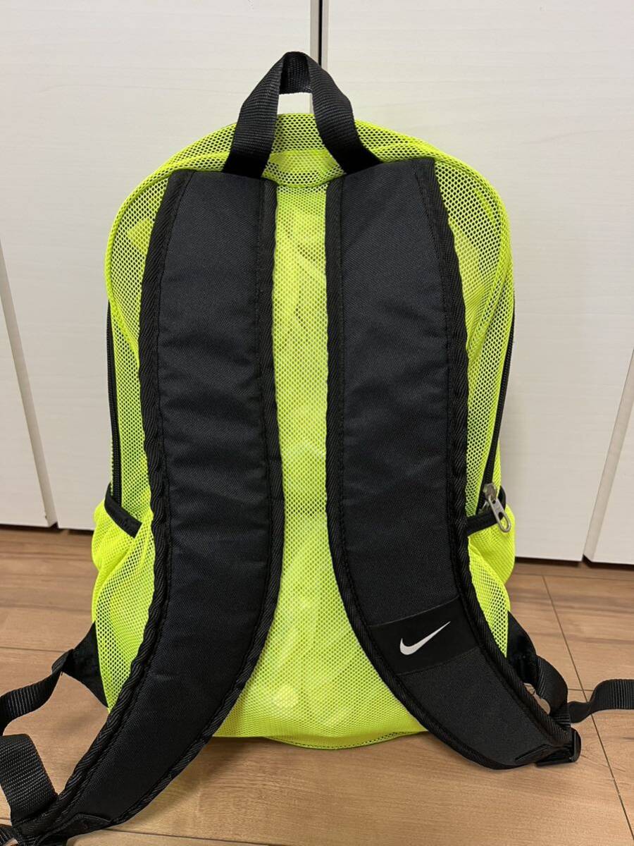 ☆ 送料無料 ☆ 美品 即決 NIKE ナイキ メッシュ リュック ☆ ブラジリア イエロー 黄色 蛍光色 リュックサック バックパック ☆ 