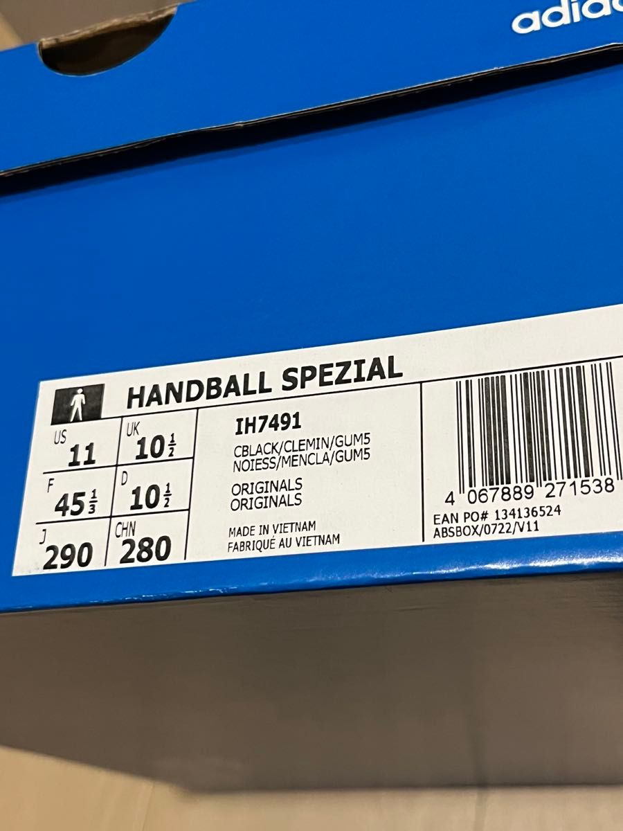 新品29／adidas Originals Handball Spezial Core Black/Clear Mint/Gum