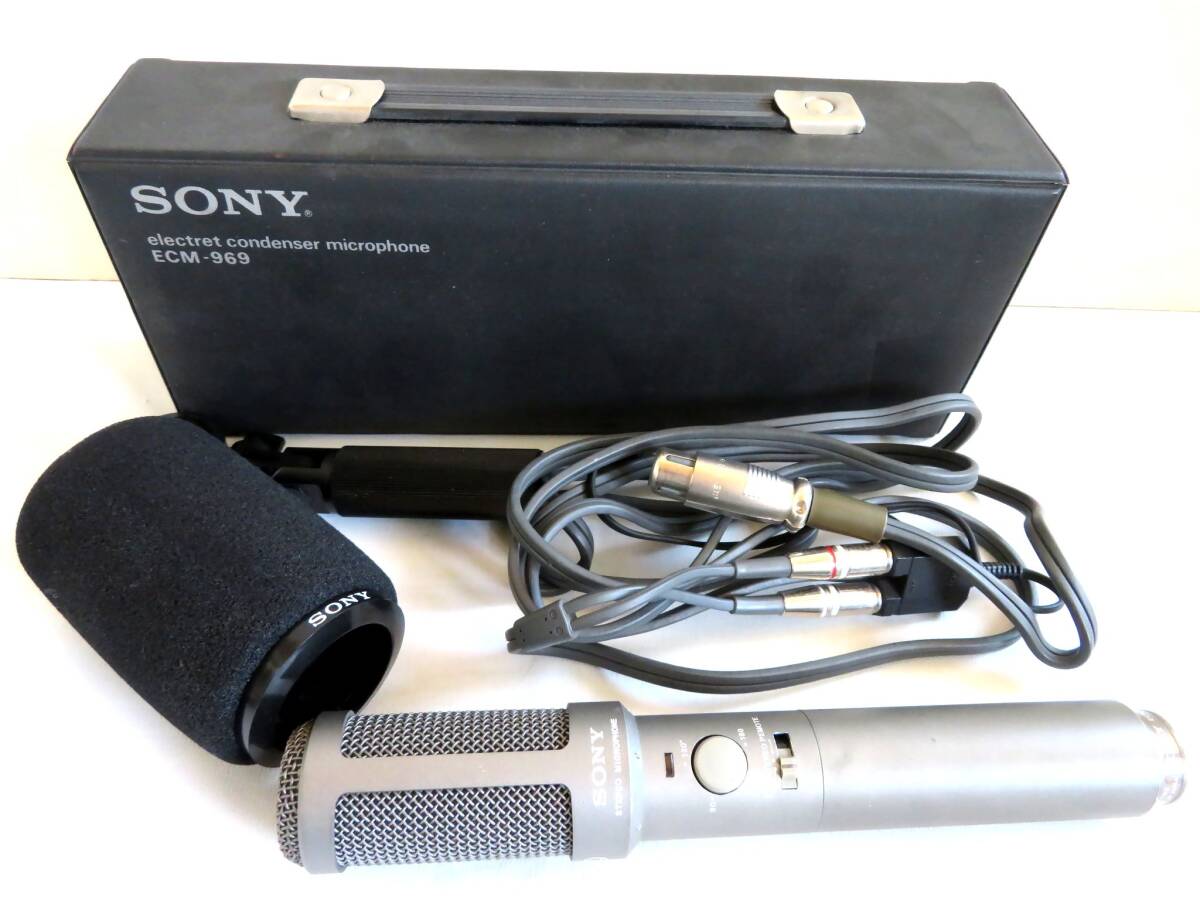 ●【ト足】SONY ECM-969 パノラマ ステレオマイク エレクトロ コンデンサーマイクロフォン コンデンサーマイク ケース付き CO730ZZG62_画像1