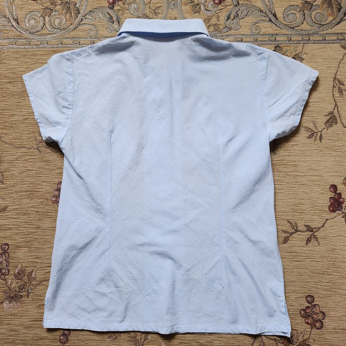 CYNTHIAギンガムチェック半袖綿100%カッターシャツ日本製