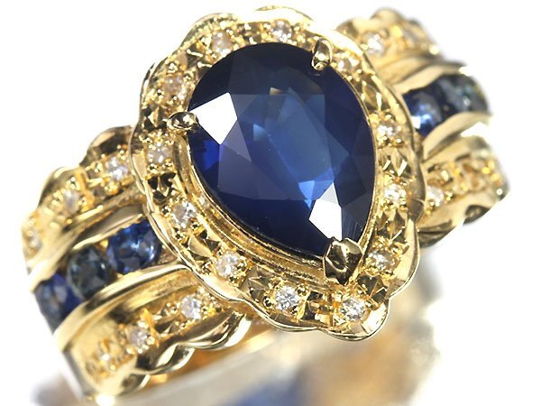 UO11483T【1円～】新品【RK宝石】≪Sapphire≫ 極上Royal Blue サファイア 特大2.5ct 極上ダイヤモンド K18 超高級リング ロイヤルブルーの画像1