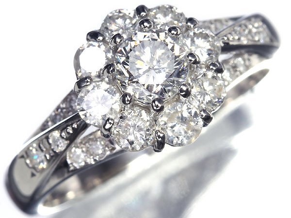 MG11707SS[1 jpy ~] new goods [RK gem ]{Diamond} gorgeous ..!! finest quality diamond large grain 0.63ct finest quality side stone diamond Pt900 high class ring diamond 