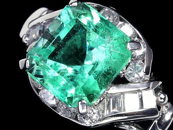 KR11701SS【1円～】新品【RK宝石】≪Emerald≫ 美しいテリ艶!! 極上エメラルド 大粒1.49ct!! 極上ダイヤモンド Pt900 高級リング ダイヤ_画像2