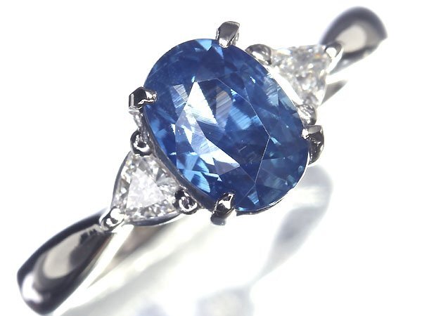 UL11703SS【1円～】新品【RK宝石】≪Sapphire≫ 鮮やかブルー! 極上非加熱サファイア 大粒2.4ct 極上ダイヤモンド Pt900 高級リング ダイヤ_画像2