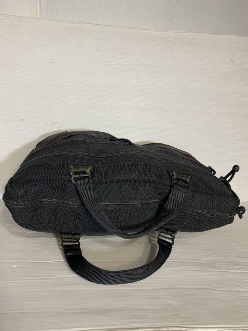 BRIEFING Briefing USA made black × green red ear military manner shoulder bag / Brief bag briefcase business bag black 