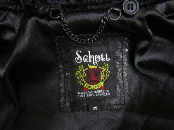 *Schott Schott * sheep leather lambskin pateto processing ram leather rider's jacket *R60519049A