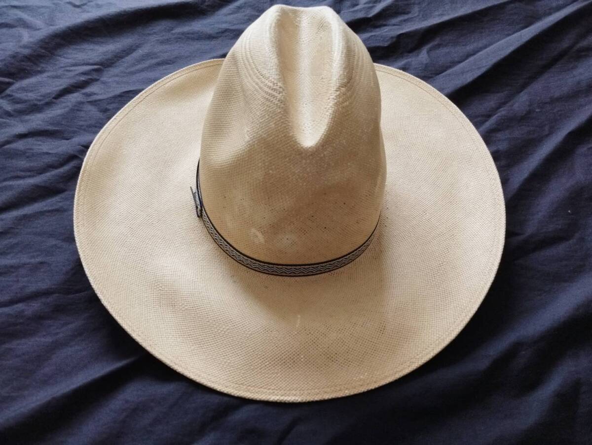 ヴィンテージ USA製　パナマ　ストロー ハット Resistol American western trading co. ７ 1/8 ６０’ｓ